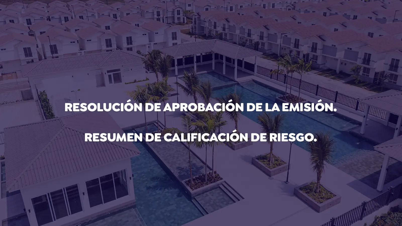 Resolución de aprobación de la emisión - Resumen de calificación de riesgo