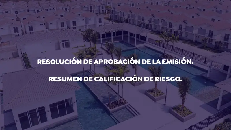 Resolución de aprobación de la emisión - Resumen de calificación de riesgo